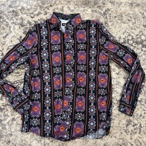 Colorful Geometric Patterned Shirt